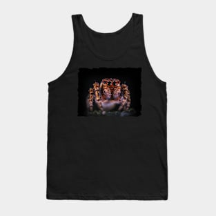 Jumping Spider On Dark Background Tank Top